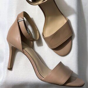 Nine West Women's Tan Strappy Ankle Heels Size 7.5